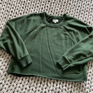Aerie distressed cropped sweatshirt XL